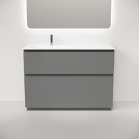 Тумба напольная SANCOS Folk Floor левая 1190х445х850, c двумя ящиками оснащенными доводчиками, Ergraut soft, арт. арт-FL120FLES — фото 1, Тумбы под раковину