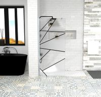 Душевая перегородка Ceruttispa Pick 90 PICK T90 9951 профиль Хром глянцевый стекло матовое — фото 1, Душевые перегородки