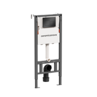 Товар: Система инсталляции для унитазов CERAMICANOVA Balance с кнопкой смыва Square, цвет черный матовый, с - фото 3 Система инсталляции для унитазов CERAMICANOVA Balance с кнопкой смыва Square, цвет черный матовый, с — фото 3, Инсталляции для унитазов