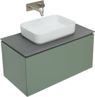 Тумба под раковину Allen Brau Infinity 85 1.21002.CGM подвесная Олива матовая — фото 14, Тумбы под раковину