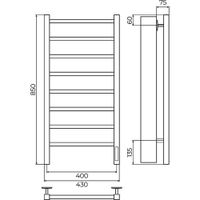 Полотенцесушитель электрический Terminus Ватикан П8 40х85 4670078557155 — фото 2, Электрические полотенцесушители