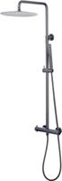 Душевая система Allen Brau Fantasy с термостатом Графит брашированный арт-5.11001-MG — фото 2, Душевые стойки