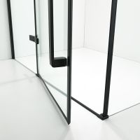 Душевой уголок Ceruttispa 120х90 C1A профиль Черный глянцевый стекло прозрачное — фото 15, Душевые уголки трапеция