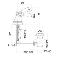 Смеситель для биде Fiore COLONIALE SKY (SWAROVSKI®) , хром/золото арт-03CO0632 — фото 2, Смесители для биде