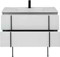 Тумба под раковину Allen Brau Reality 100 1.32007.WM подвесная Белая матовая — фото 28, Тумбы под раковину