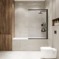 Шторка на ванну слайдер Terminus Ното 150х90, черный 1CS150х90B — фото 5, Шторы для ванной