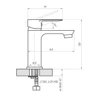 Смеситель для раковины Сантаком stMIRA , хром арт-7017 — фото 2, Смесители для раковины