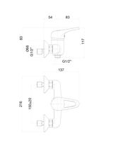 Смеситель для душа Fiore PLANET , хром арт-37CR1200 — фото 2, Смеситель для душа