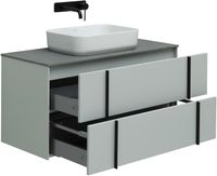 Тумба под раковину Allen Brau Reality 100 1.32007.PWM подвесная Папирус матовый — фото 27, Тумбы под раковину