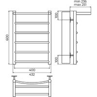 Полотенцесушитель водяной с полкой Terminus Классик П6 40х60 4670078556707 — фото 2, Водяные полотенцесушители