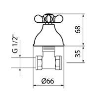 Товар: Запорный вентиль Webert Ottocento , хром арт-OT690101015 - фото 2 Запорный вентиль Webert Ottocento , хром арт-OT690101015 — фото 2, Комплектующие для душевого оборудования