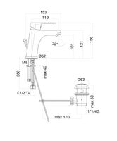Смеситель для раковины Fiore KEVON CHIC , хром/белый арт-81WX8123 — фото 2, Смесители для раковины