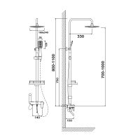 Товар: Душевая система Сантаком stOmega 7702, хром - фото 2 Душевая система Сантаком stOmega 7702, хром — фото 2, Душевые стойки