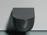 Унитаз Ceramicanova Modena Rimless CN6063MDH подвесной Темный антрацит матовый с сиденьем Микролифт — фото 14, Подвесные унитазы