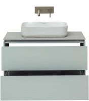 Тумба под раковину Allen Brau Infinity 85 1.21001.PWM подвесная Папирус матовый — фото 26, Тумбы под раковину