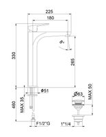 Смеситель для раковины Fiore KEVON CHIC , хром/коричневый арт-81MX8119 — фото 2, Смесители для раковины