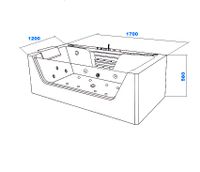 Акриловая ванна Ceruttispa C-478A 170x120 10351 с гидромассажем — фото 6, Акриловые ванны