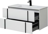 Тумба под раковину Allen Brau Reality 100 1.32007.WM подвесная Белая матовая — фото 7, Тумбы под раковину