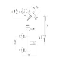 Товар: Смеситель для ванны Webert Rimini , хром арт-RI850101015 - фото 2 Смеситель для ванны Webert Rimini , хром арт-RI850101015 — фото 2, Смеситель для ванны