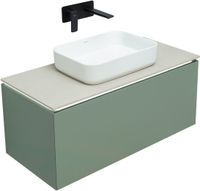 Тумба под раковину Allen Brau Infinity 100 1.21004.CGM подвесная Олива матовая — фото 5, Тумбы под раковину