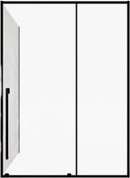 Душевой уголок Allen Brau Fantasy 150x80 3.11009.31 + 3.11012.31 профиль Черный матовый стекло прозрачное — фото 1, Прямоугольные душевые уголки