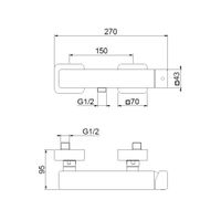 Товар: Смеситель для душа Webert ONE-X OX870102560, черный - фото 2 Смеситель для душа Webert ONE-X OX870102560, черный — фото 2, Смеситель для душа