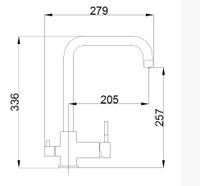 Смеситель для кухни с подключением фильтра воды Haiba , оружейная сталь арт-HB43829-3 — фото 2, Смесители для кухни