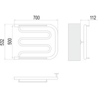 Товар: Полотенцесушитель водяной Terminus Фокстрот (1") БШ 50х70 4620768881077 - фото 2 Полотенцесушитель водяной Terminus Фокстрот (1") БШ 50х70 4620768881077 — фото 2, Водяные полотенцесушители