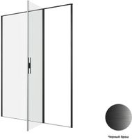 Душевая дверь Allen Brau Priority 160 3.31039.BBA профиль Черный браш стекло прозрачное — фото 14, Распашные душевые двери