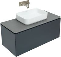 Тумба под раковину Allen Brau Infinity 100 1.21004.AM подвесная Антрацит матовый — фото 12, Тумбы под раковину