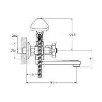 Смеситель для ванны G.Lauf QST3-A827, хром — фото 2, Смеситель для ванны