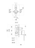 Смеситель для душа Fiore KALOS , хром арт-76CR7417 — фото 2, Смеситель для душа