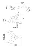 Смеситель для ванны Fiore IMPERIAL , хром/золото арт-83CO5104 — фото 2, Смеситель для ванны