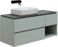 Тумба под раковину Allen Brau Infinity 120 L 1.21005.PWM подвесная Папирус матовый — фото 17, Тумбы под раковину