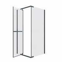 Душевой уголок Ceruttispa Mimi 90x90 MIMI ZQ91B 9284 профиль Черный матовый стекло прозрачное — фото 10, Квадратные душевые уголки