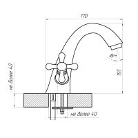 Смеситель для раковины Сантаком stMIRA 5022, хром — фото 2, Смесители для раковины