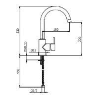 Товар: Смеситель для кухни Webert Yen , хром арт-YN920302015 - фото 2 Смеситель для кухни Webert Yen , хром арт-YN920302015 — фото 2, Смесители для кухни