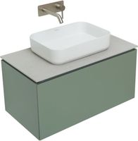 Тумба под раковину Allen Brau Infinity 85 1.21002.CGM подвесная Олива матовая — фото 16, Тумбы под раковину