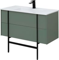 Тумба под раковину Allen Brau Reality 100 1.32007.CGM подвесная Олива матовая — фото 5, Тумбы под раковину