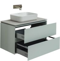 Тумба под раковину Allen Brau Infinity 85 1.21001.PWM подвесная Папирус матовый — фото 22, Тумбы под раковину