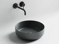 Умывальник чаша накладная круглая (цвет Темный Антрацит Матовый) Element 390x390x120мм — фото 3, Раковины накладные