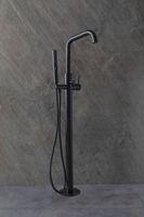 Смеситель для ванны Allen Brau Priority 5.31008-31 Черный матовый — фото 11, Смесители напольные