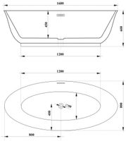 Акриловая ванна Ceruttispa Greta170 170x80 СТ10516 без гидромассажа — фото 7, Акриловые ванны