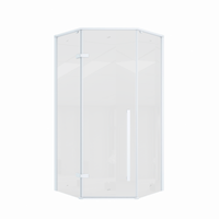 Душевой уголок Ceruttispa 100х100 C2AW профиль Белый стекло прозрачное — фото 10, Душевые уголки трапеция