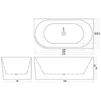 Акриловая ванна Ceruttispa Ami 170x75 R СT10091 без гидромассажа — фото 12, Акриловые ванны