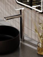 Товар: Agger Easy смеситель для накладной раковины однорычажный высокий, хром глянцевый арт-A3112100 - фото 2 Agger Easy смеситель для накладной раковины однорычажный высокий, хром глянцевый арт-A3112100 — фото 2, Смесители для раковины