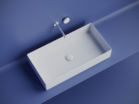 Раковина накладная прямоугольная 701x361x130, цвет белый, арт.CN6071 — фото 6, Раковины накладные