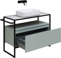 Тумба под раковину Allen Brau Priority 100 1.31003.PWM Папирус матовый — фото 3, Тумбы под раковину