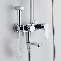 Душевая система Сантаком stOmega 7707, хром — фото 4, Душевые стойки