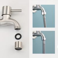 Кран водоразборный со штуцером Splenka S249.71, сатин — фото 8, Смесители для кухни